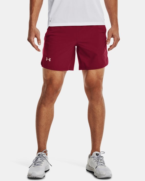 Men's UA Launch SW 7'' WM Shorts in Pink image number 0